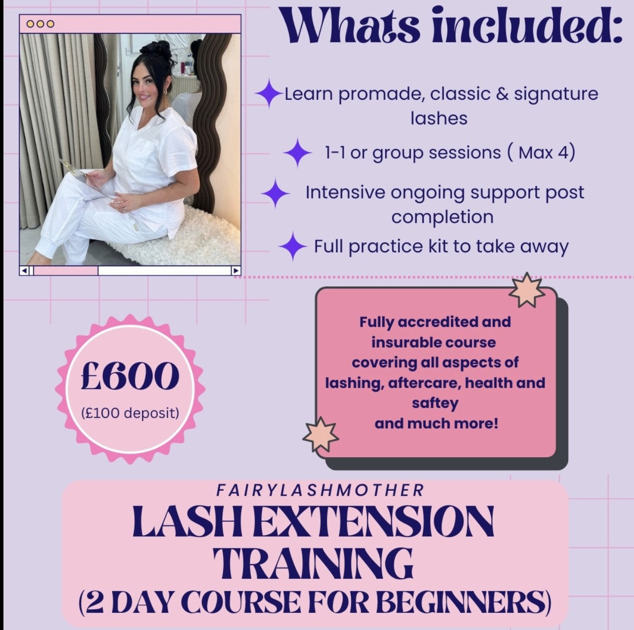 2 day beginner course ( do your first Infill with mentorship)